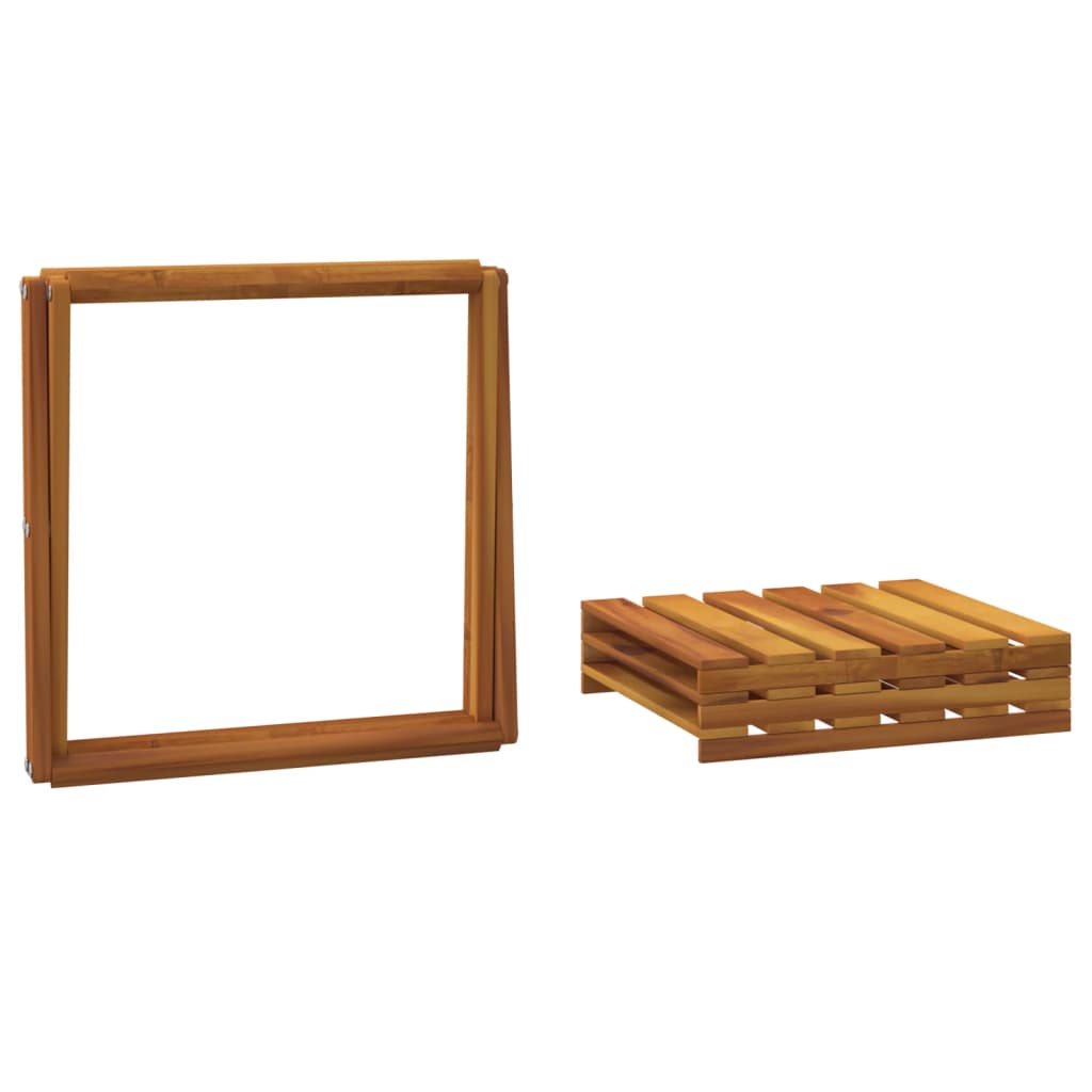 3-Tier Folding Shelf Brown 43x31x63 cm Solid Wood Acacia - Newstart Furniture