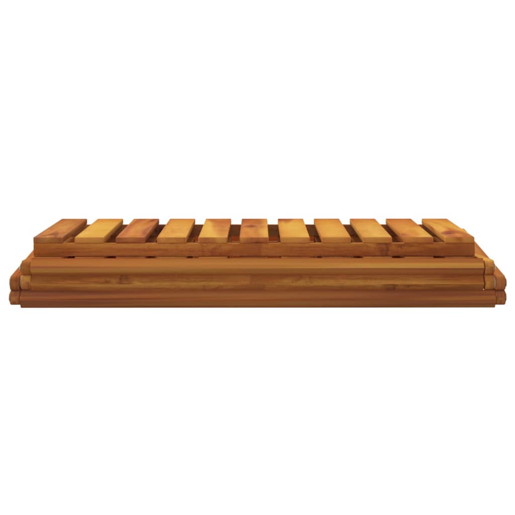 3-Tier Folding Shelf Brown 70x31x63 cm Solid Wood Acacia - Newstart Furniture