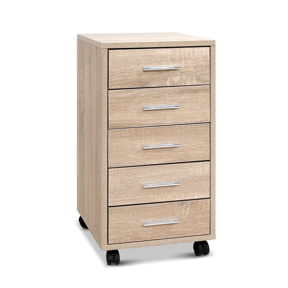 5-Drawer Wood Filing Cabinet for Extra Storage - Newstart Furniture