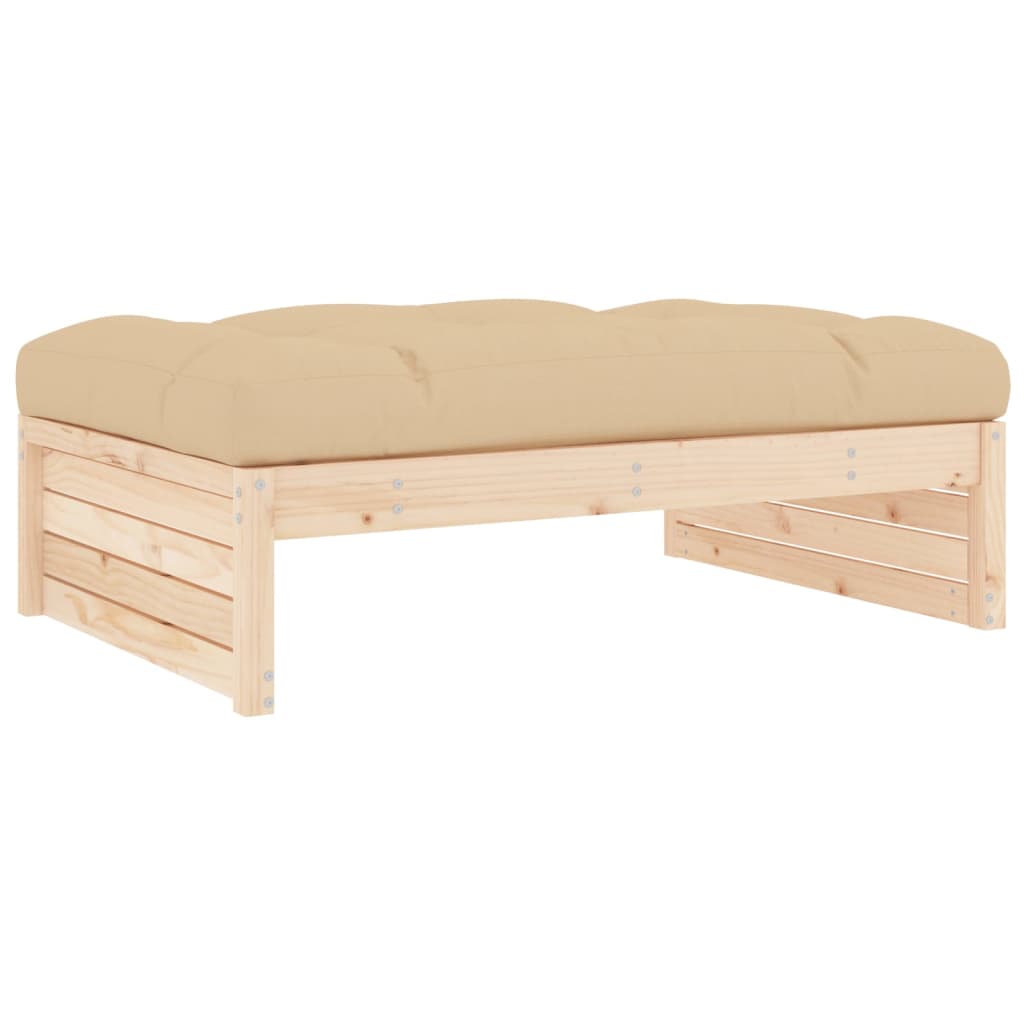 5 Piece Garden Lounge Set with Cushions Solid Wood - Newstart Furniture