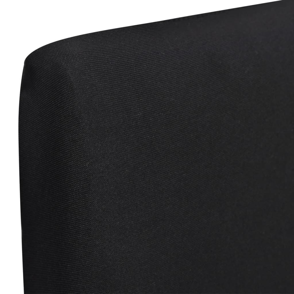 6 pcs Black Straight Stretchable Chair Cover - Newstart Furniture