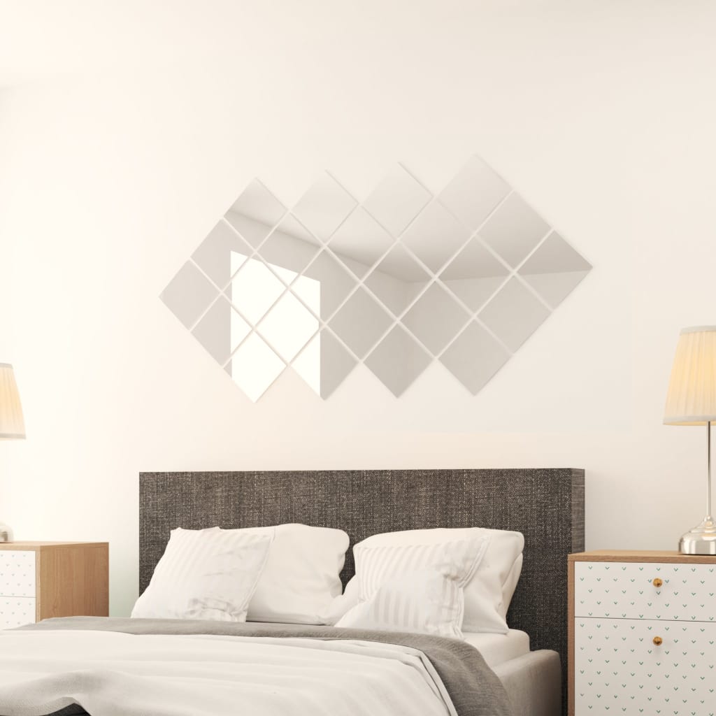 24 pcs Mirror Tiles Square Glass - Newstart Furniture