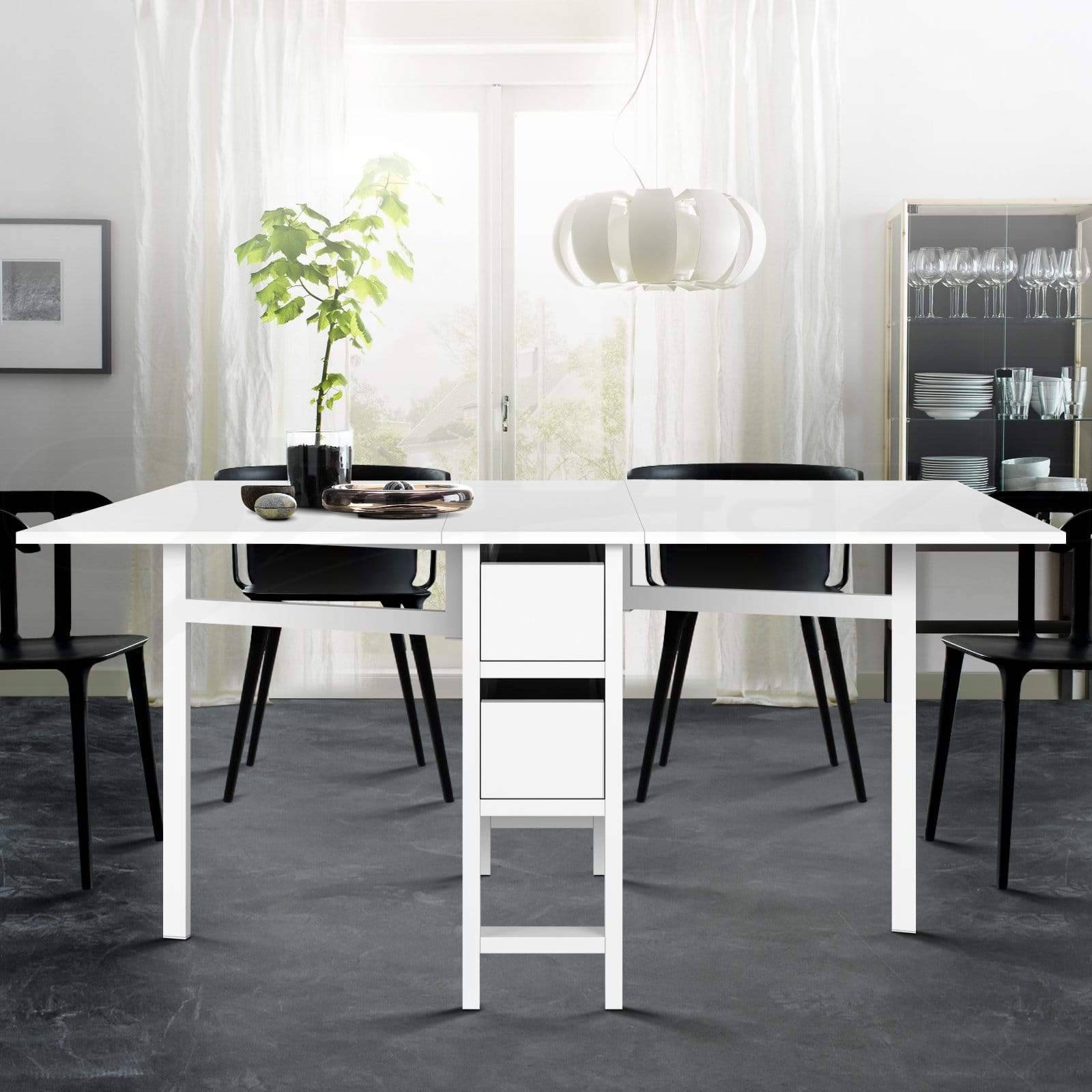 Artiss Gateleg Dining Table - Newstart Furniture