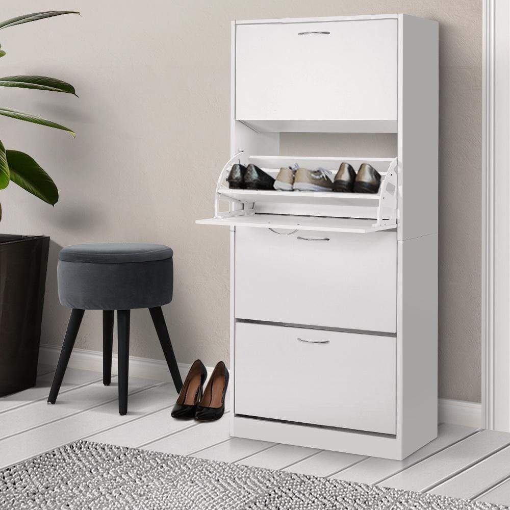 Artiss 60 Pairs Shoe Cabinet Shoes Rack Storage Organiser Shelf Cupboard Drawer - Newstart Furniture