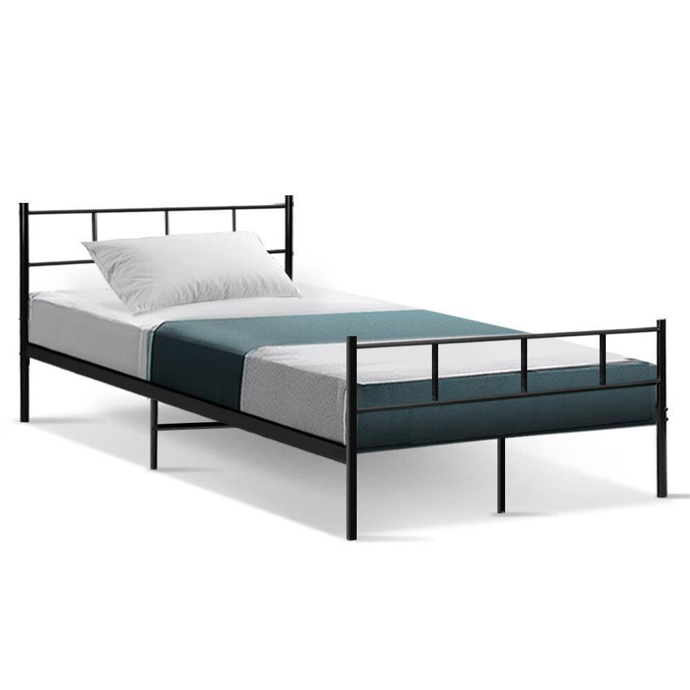 Artiss Metal Bed Frame King Single Size Platform Foundation Mattress Base SOL - Newstart Furniture