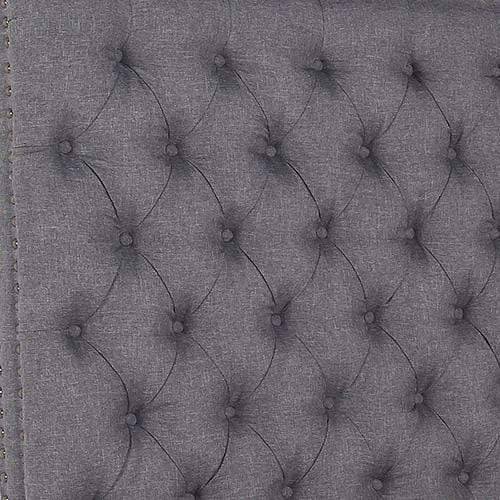 Bed Head King Size French Provincial Headboard Upholsterd Fabric Charcoal - Newstart Furniture