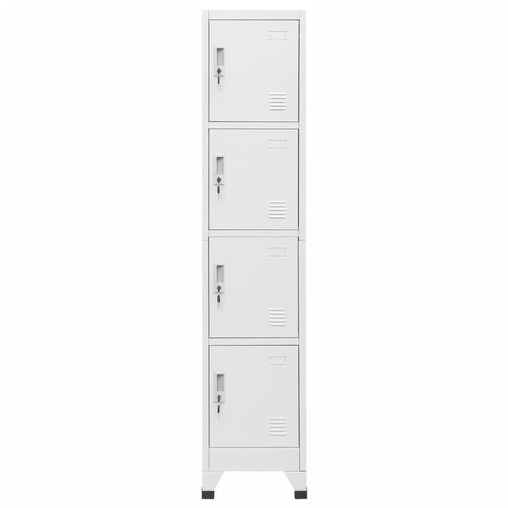 Locker Cabinet with 4 Compartments 38x45x180 cm - Newstart Furniture