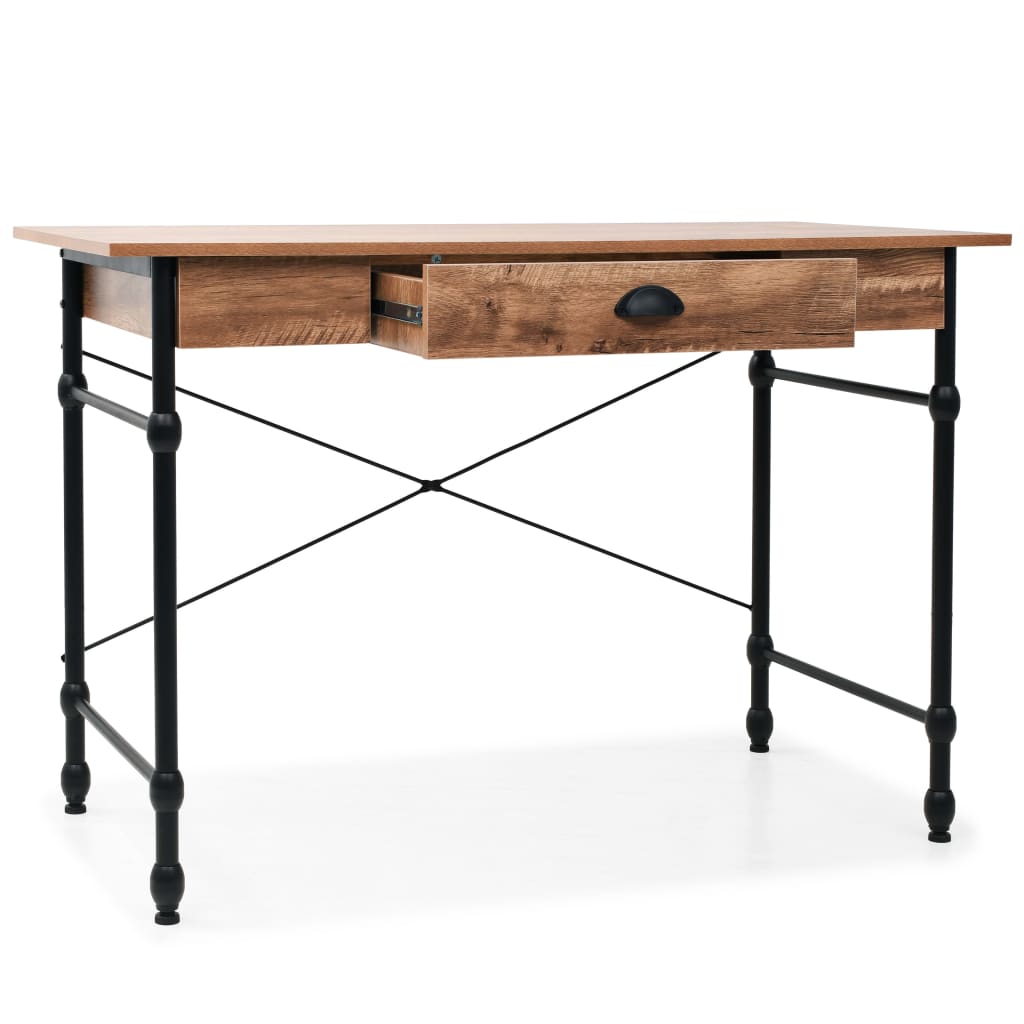 Writing Desk with Drawer 110x55x75 cm Oak Colour - Newstart Furniture