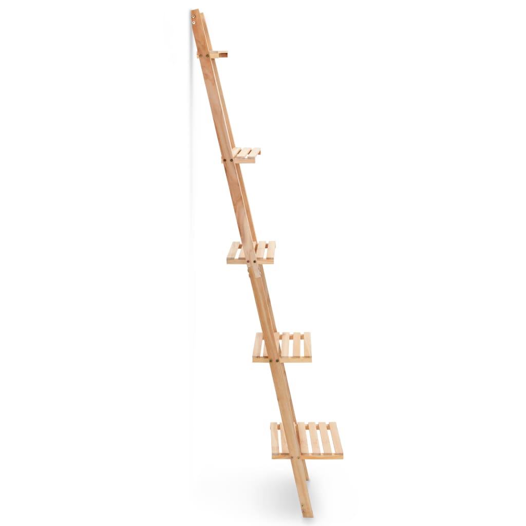Ladder Wall Shelf Cedar Wood 41.5x30x176 cm - Newstart Furniture