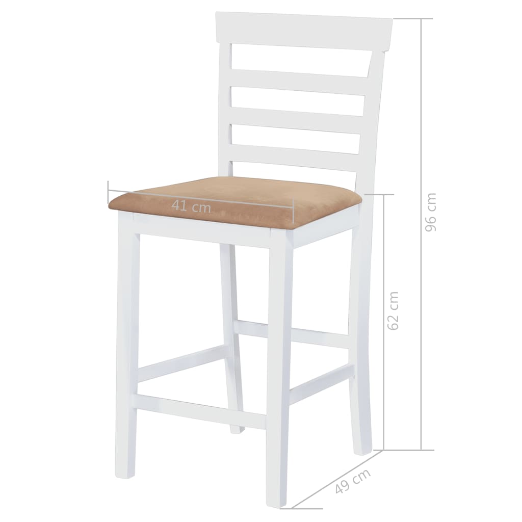 Bar Table and Stool Set 5 Pieces MDF Dark Brown - Newstart Furniture