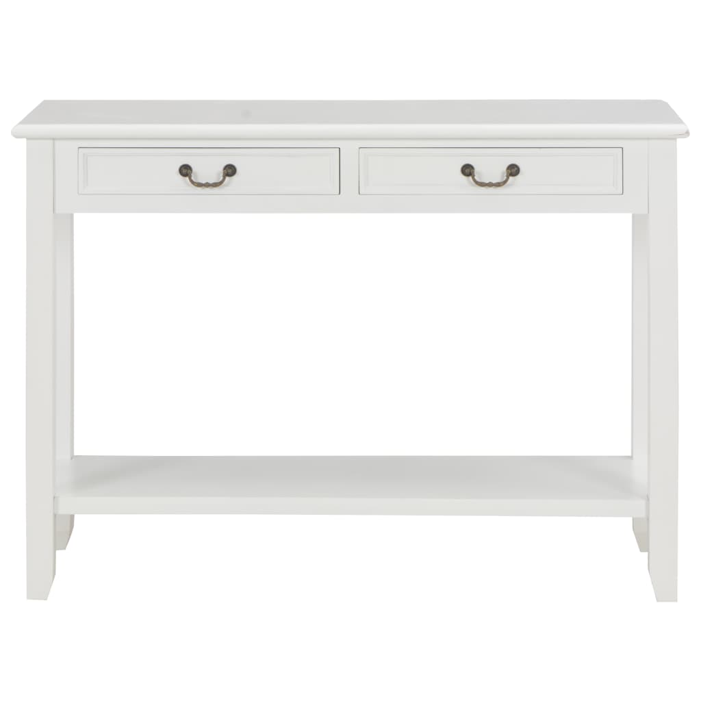 Console Table White 110x35x80 cm Wood - Newstart Furniture