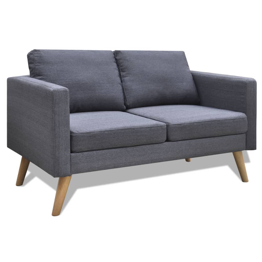 Sofa 2-Seater Fabric Dark Grey - Newstart Furniture