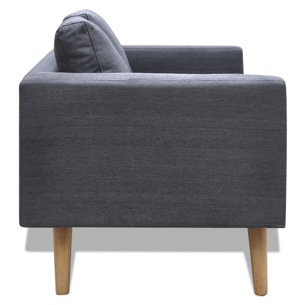 Sofa 2-Seater Fabric Dark Grey - Newstart Furniture