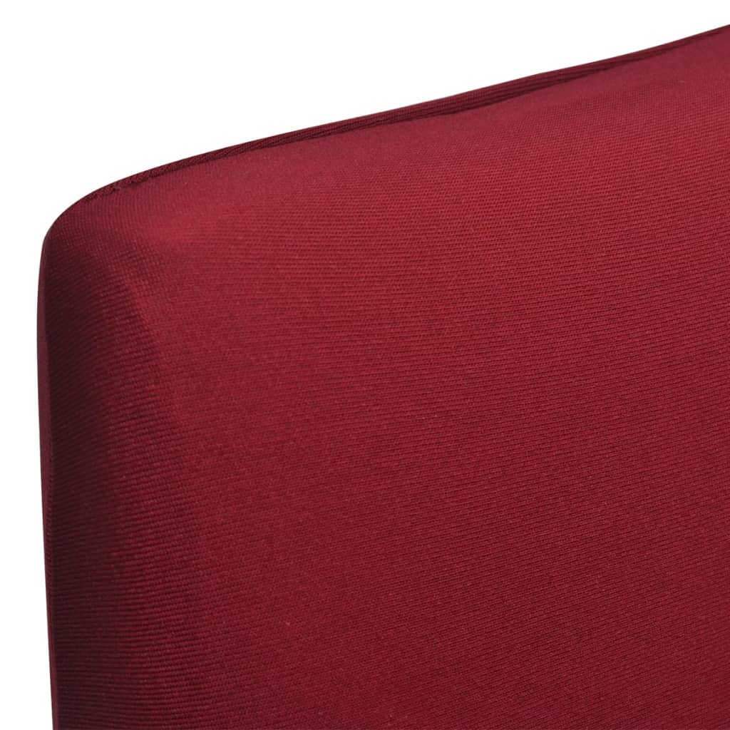 Straight Stretchable Chair Cover 4 pcs Bordeaux - Newstart Furniture