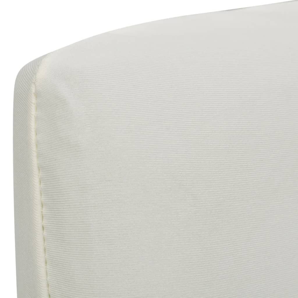 Straight Stretchable Chair Cover 4 pcs Cream - Newstart Furniture