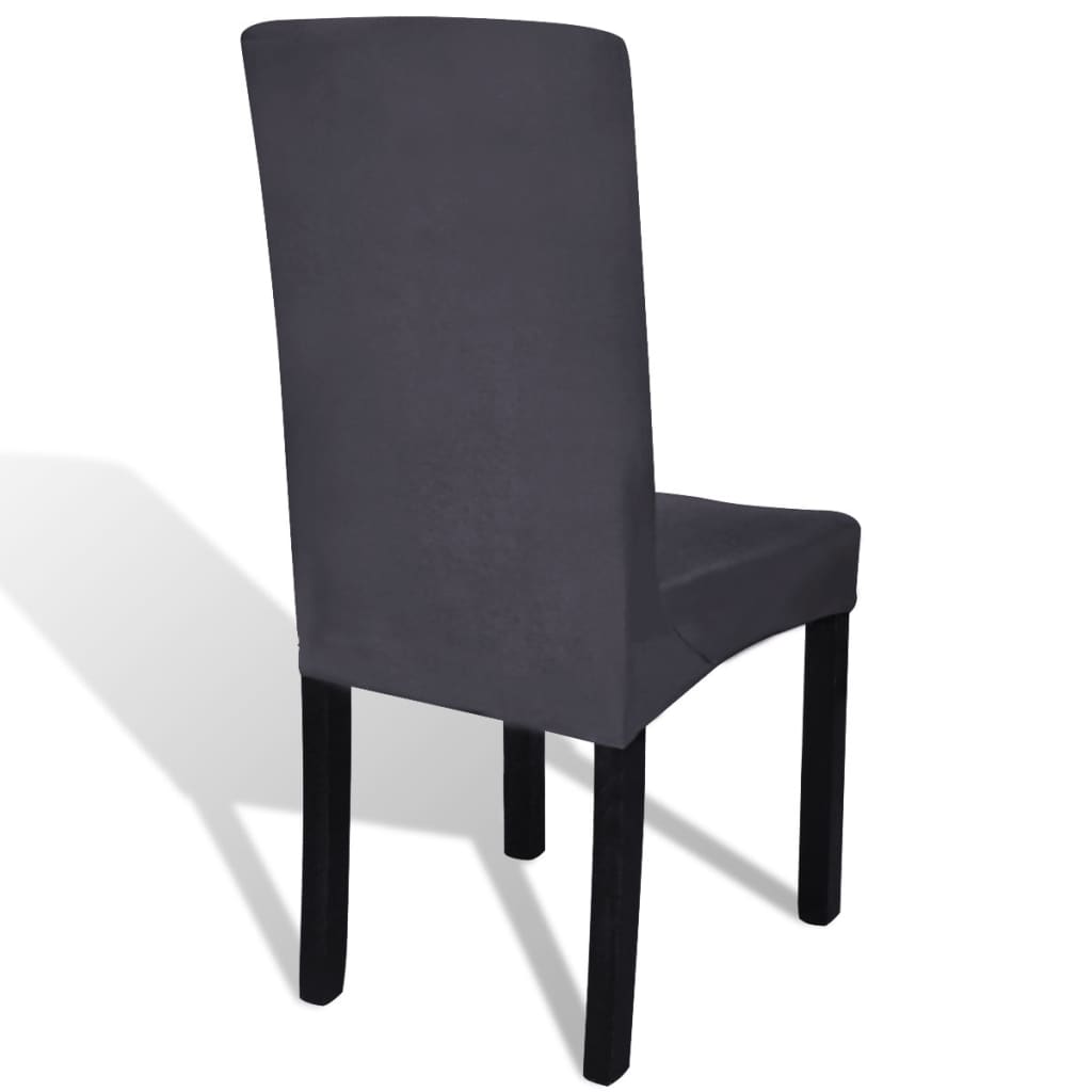 Straight Stretchable Chair Cover 4 pcs Anthracite - Newstart Furniture