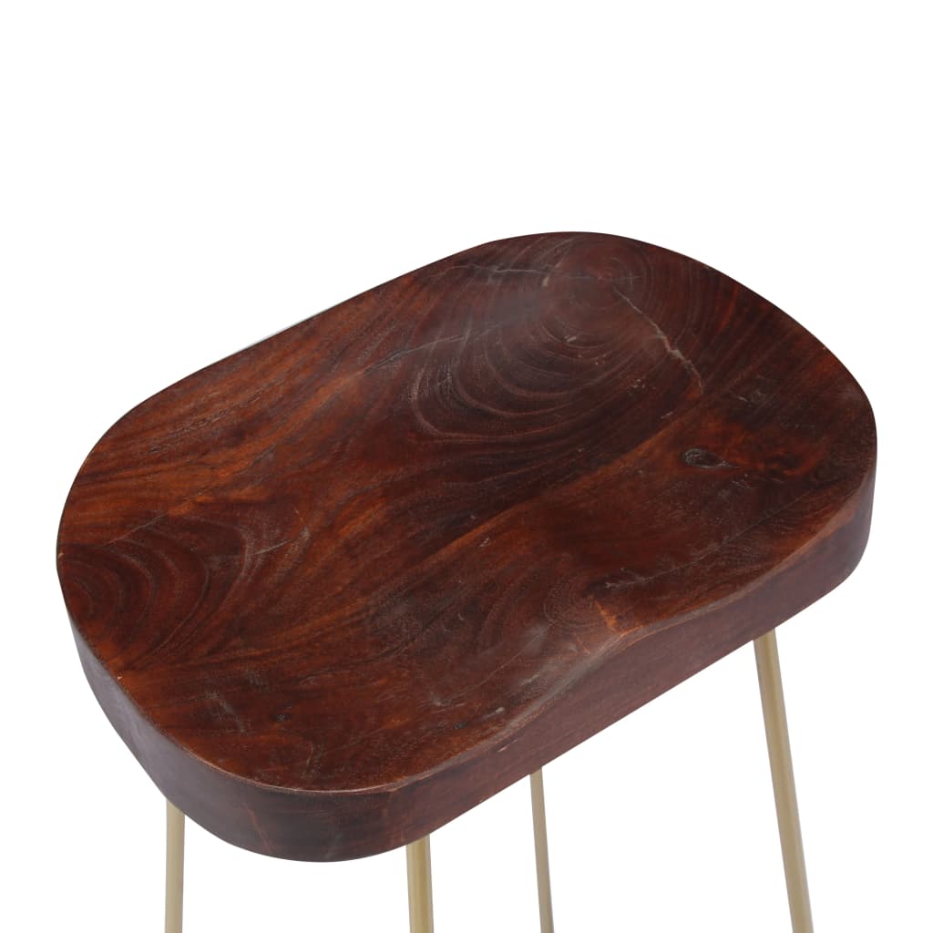 Gavin Bar Stools 2 pcs Solid Mango Wood - Newstart Furniture
