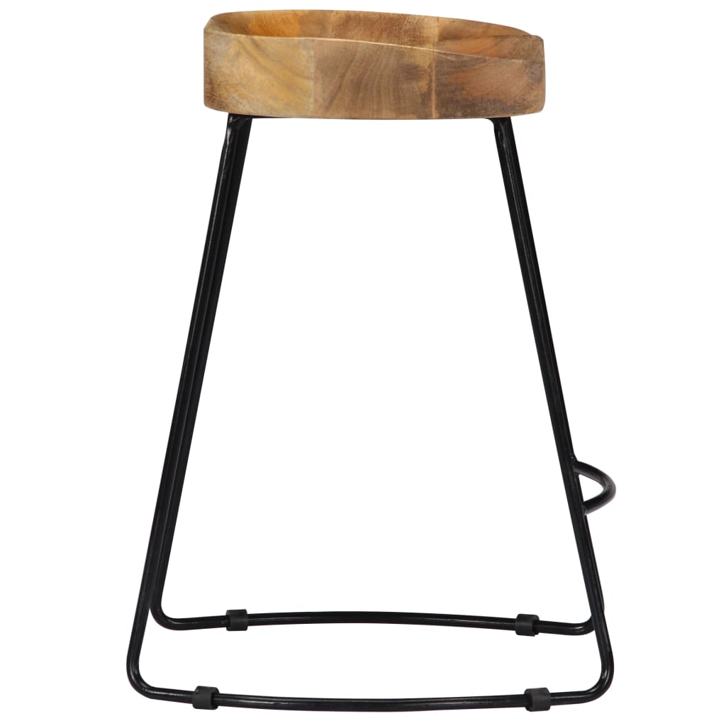 Gavin Bar Stools 2 pcs Solid Mango Wood - Newstart Furniture