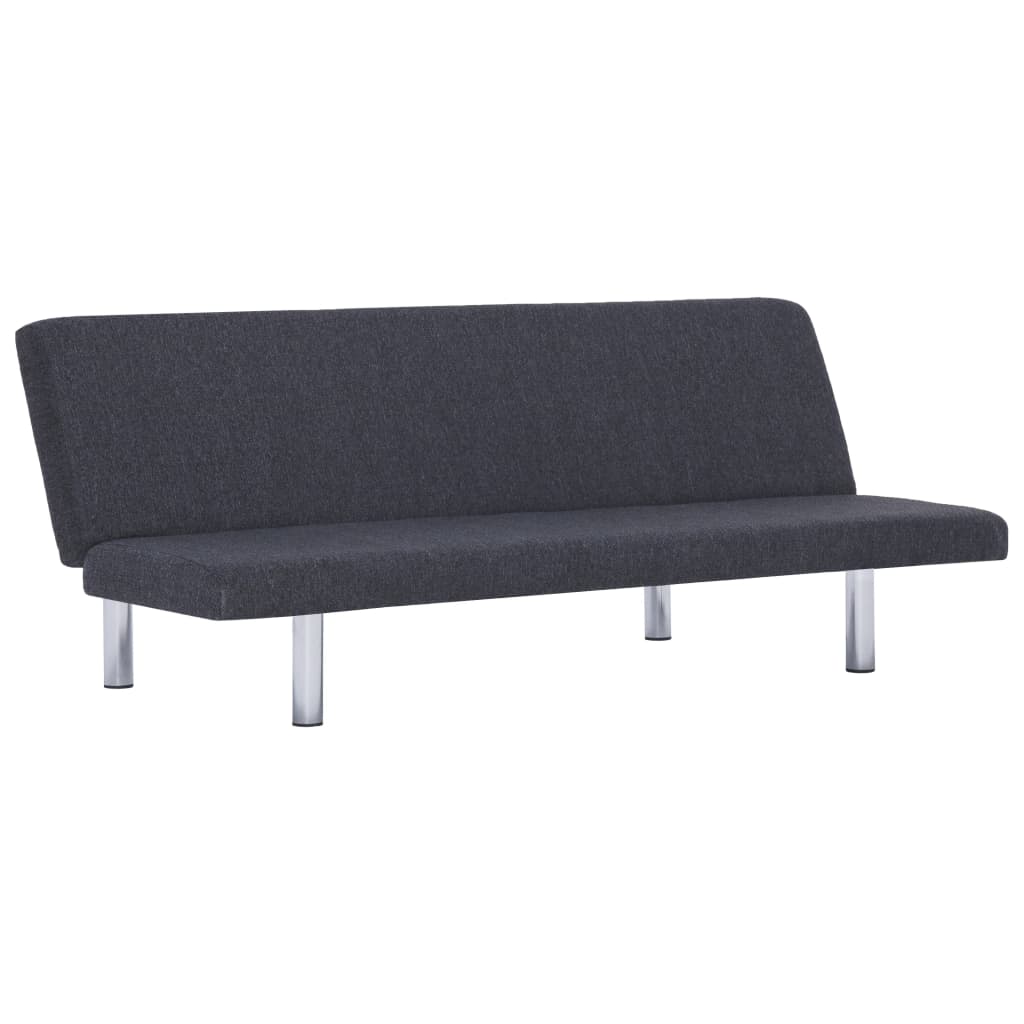 Sofa Bed Dark Grey Polyester - Newstart Furniture