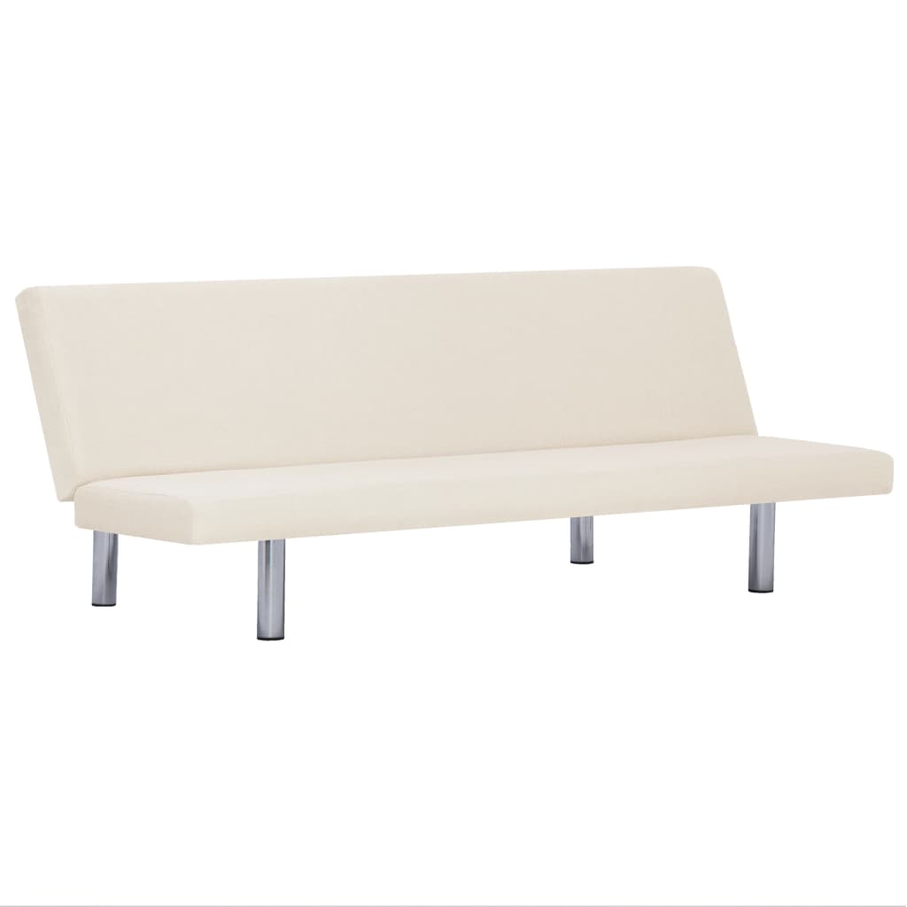 Sofa Bed Cream Polyester - Newstart Furniture