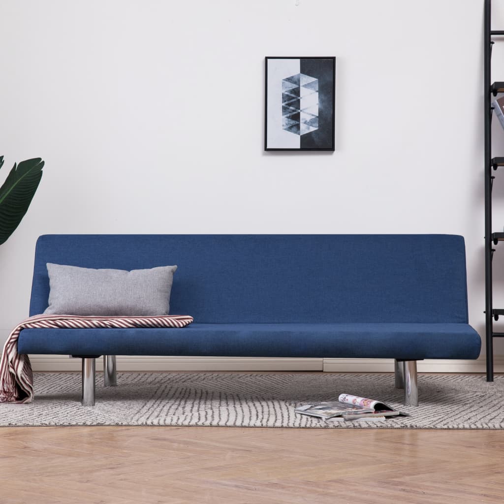 Sofa Bed Blue Polyester - Newstart Furniture