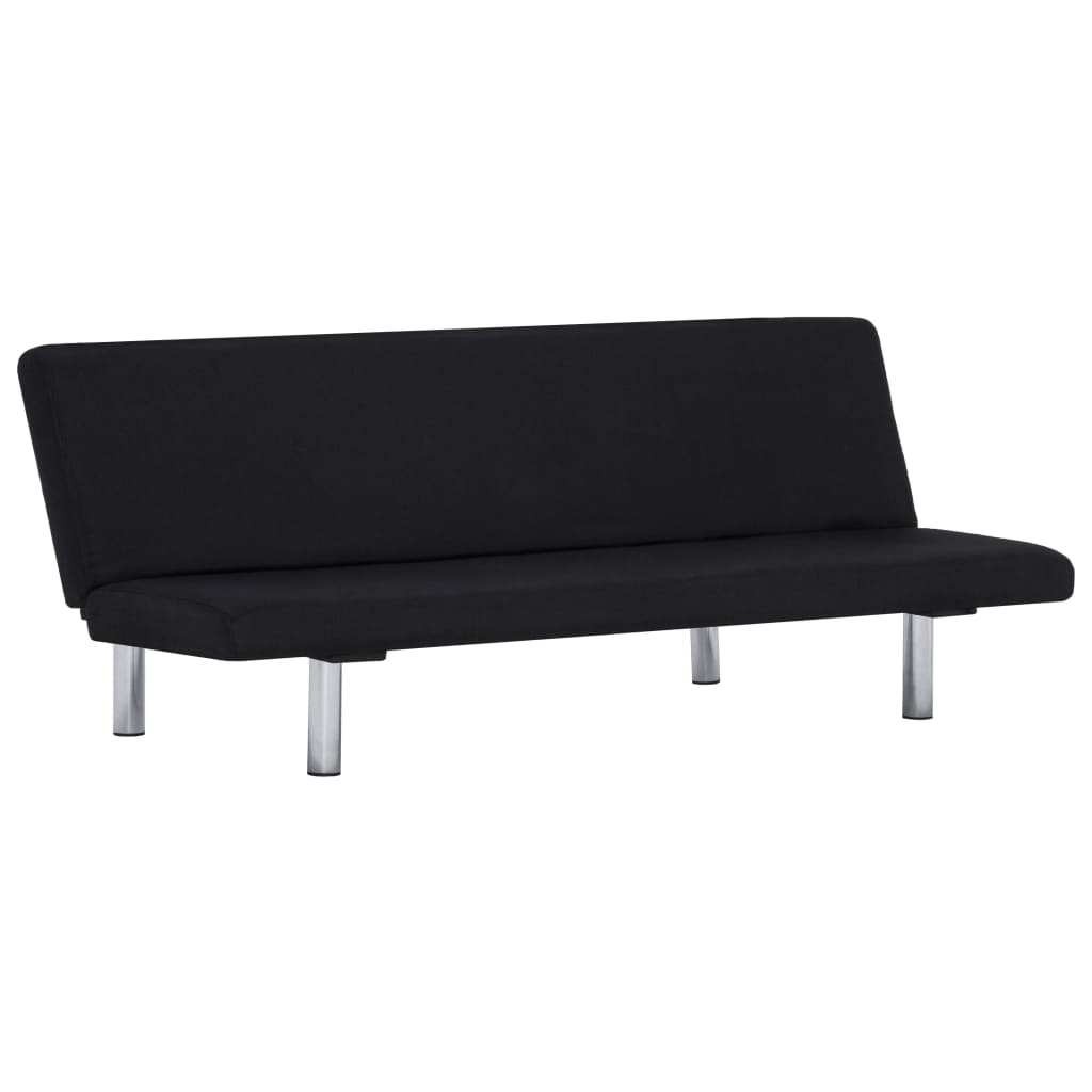 Sofa Bed Black Polyester - Newstart Furniture