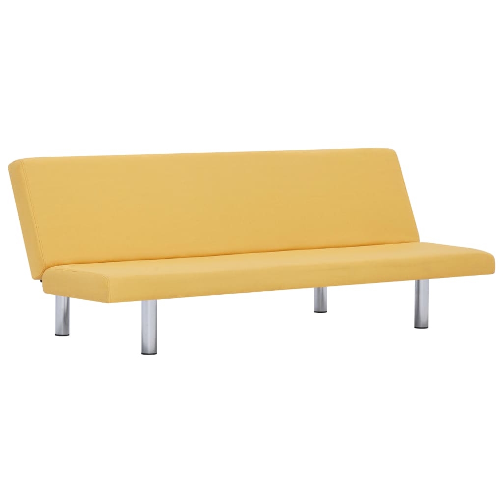 Sofa Bed Yellow Polyester - Newstart Furniture