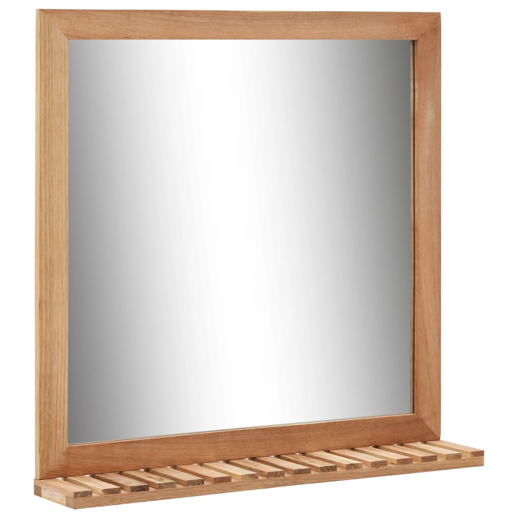 Bathroom Mirror 60x12x62 cm  Solid Walnut Wood - Newstart Furniture