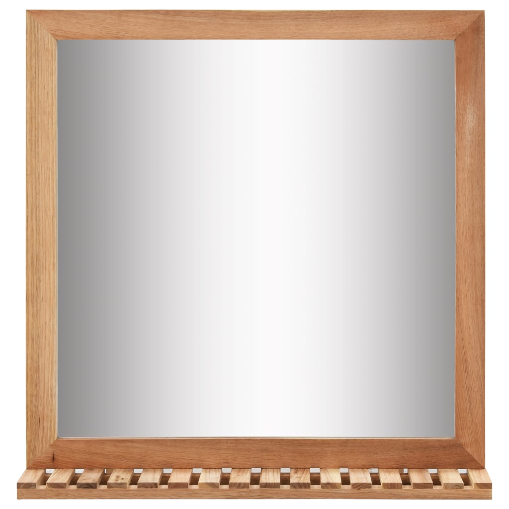 Bathroom Mirror 60x12x62 cm  Solid Walnut Wood - Newstart Furniture