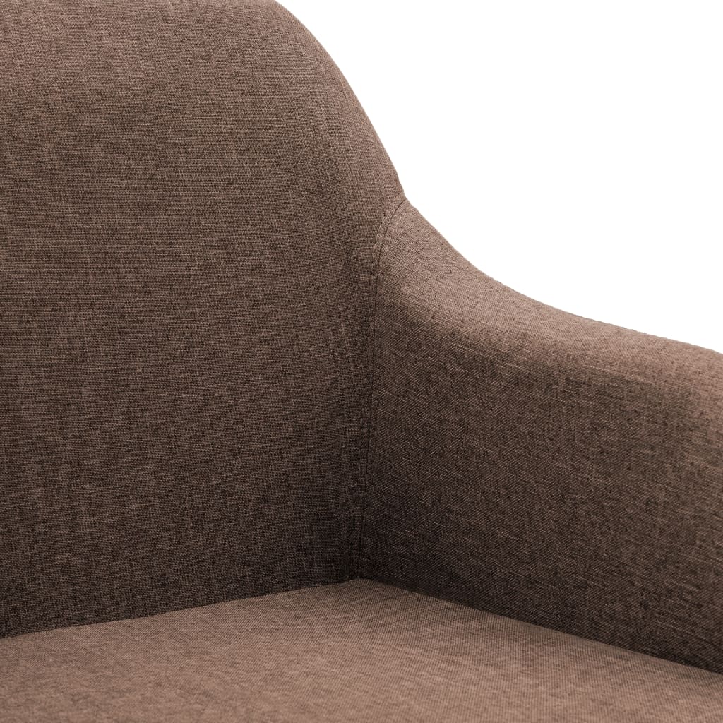 Swivel Dining Chair Brown Fabric - Newstart Furniture