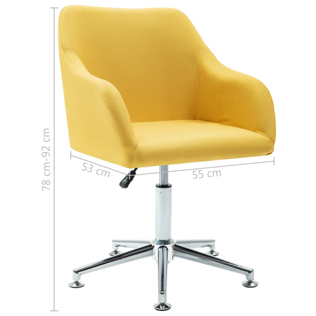 Swivel Dining Chair Yellow Fabric - Newstart Furniture
