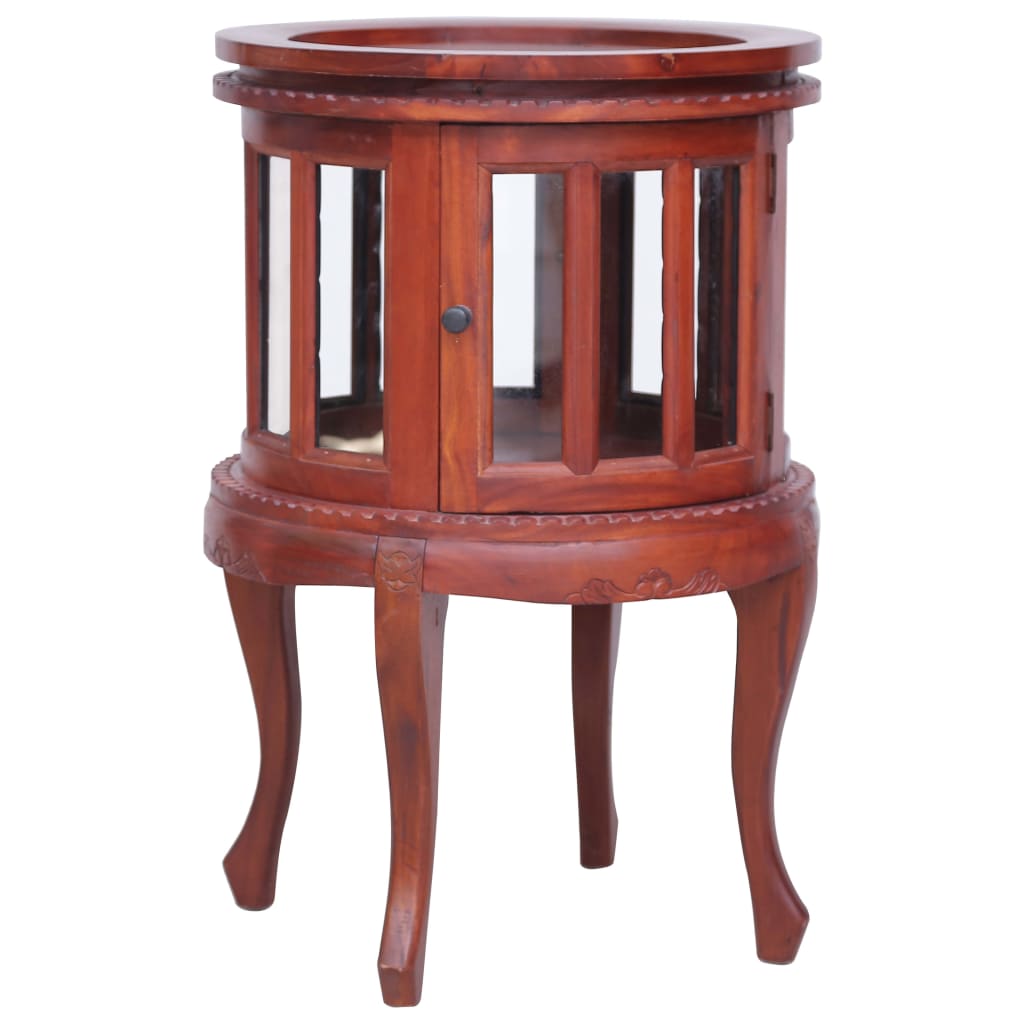 Vitrine Cabinet Brown 50x50x76 cm Solid Mahogany Wood - Newstart Furniture