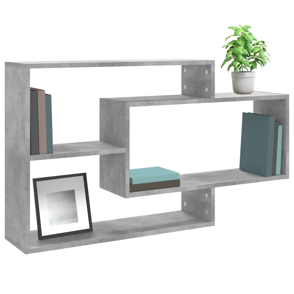 Wall Shelves Concrete Grey 104x20x58.5 cm Engineered Wood - Newstart Furniture