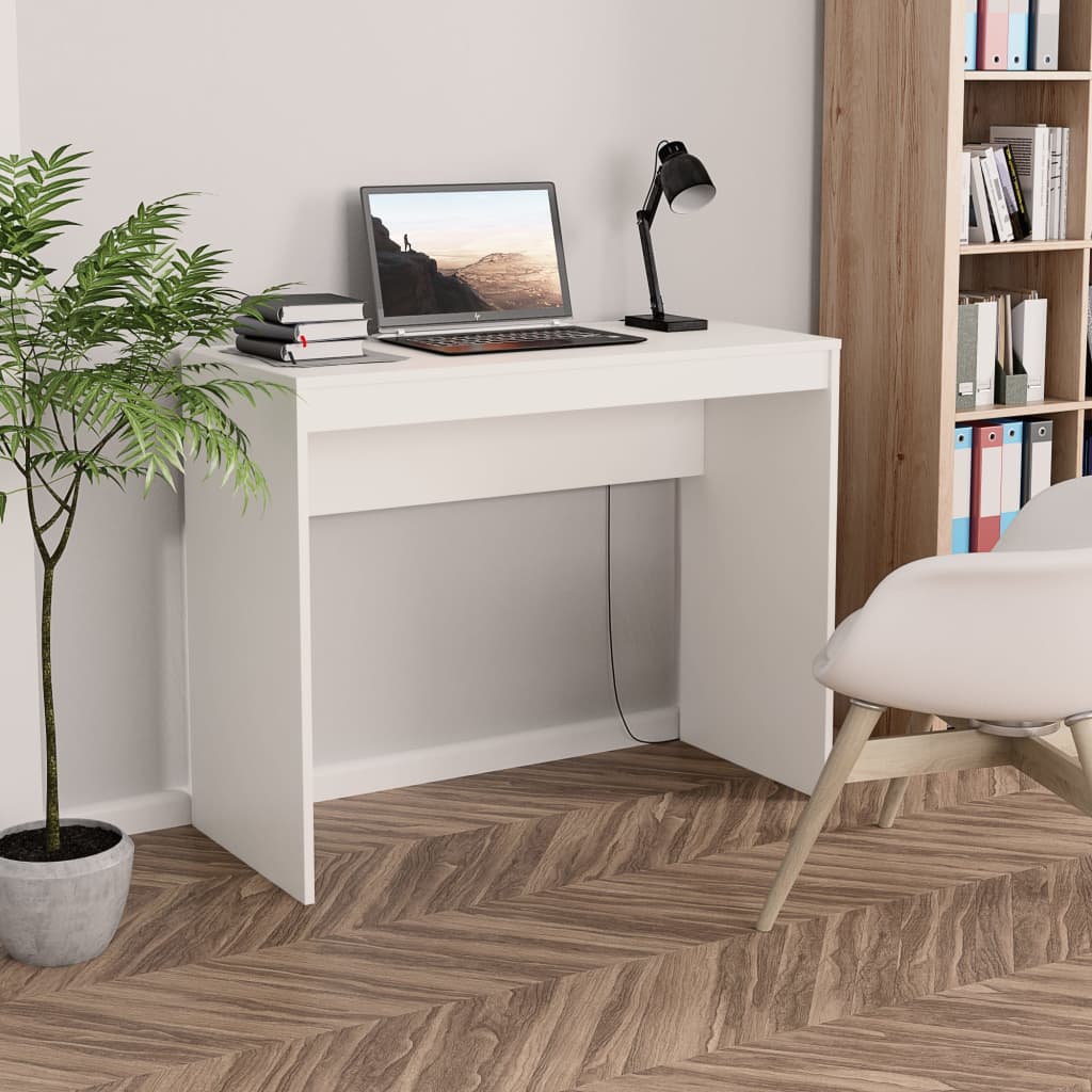 Desk White 90x40x72 cm Engineered Wood - Newstart Furniture