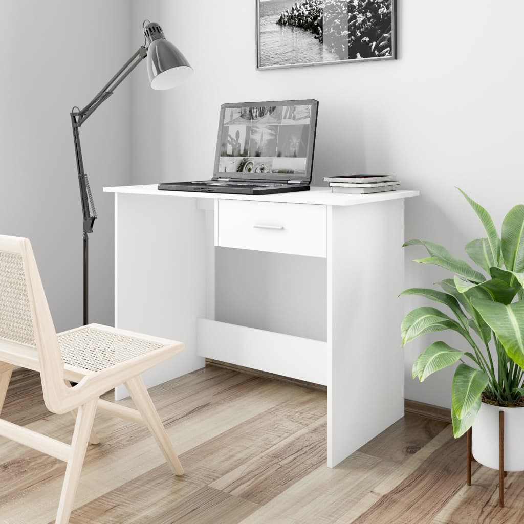 Desk White 100x50x76 cm Engineered Wood - Newstart Furniture