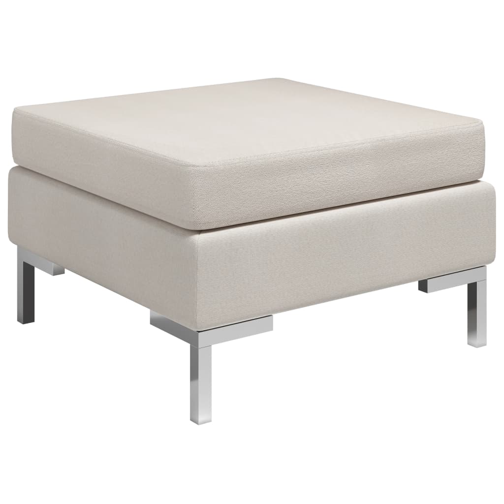 Sectional Footrest with Cushion Farbic Cream - Newstart Furniture