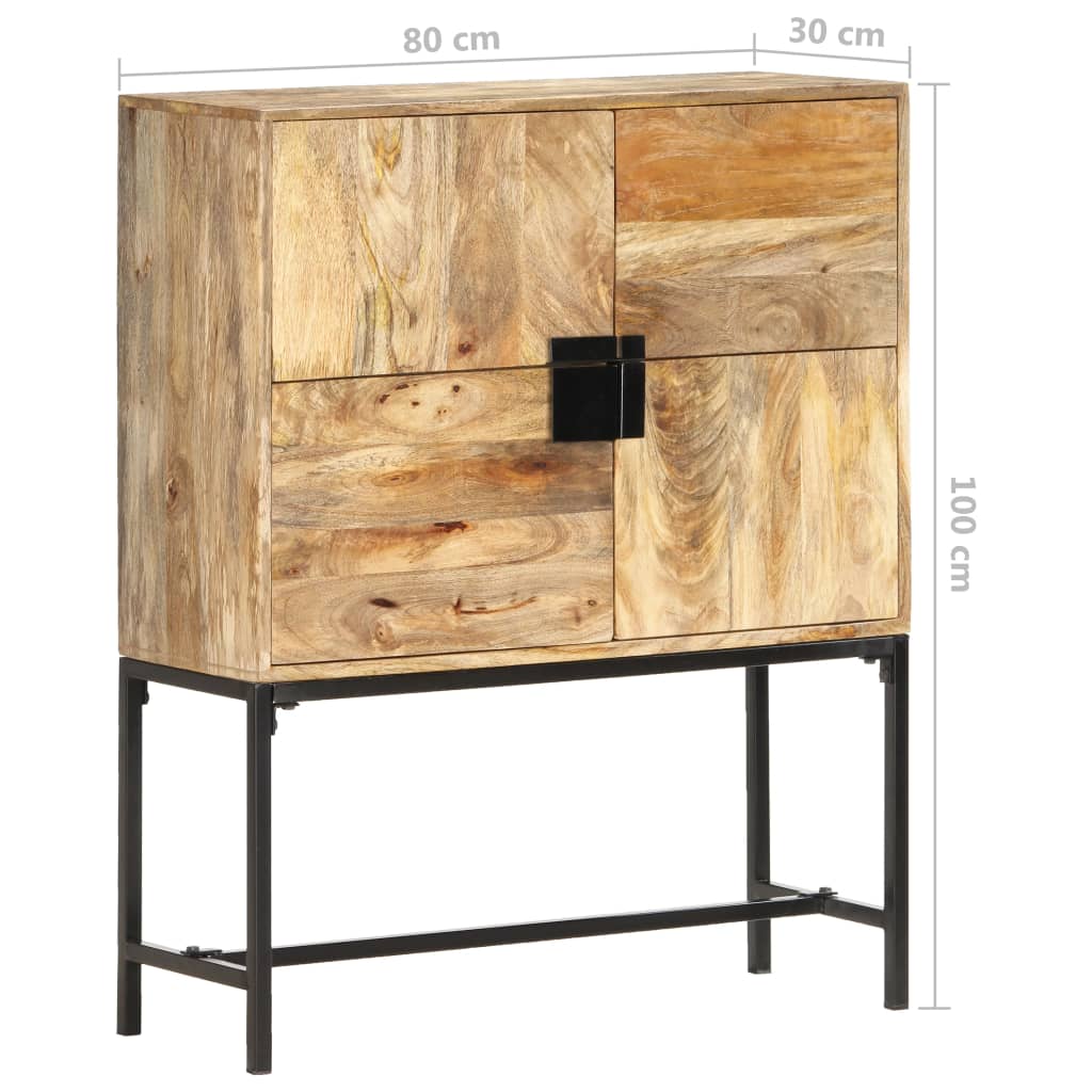 Highboard 80x30x100 cm Solid Mango Wood - Newstart Furniture