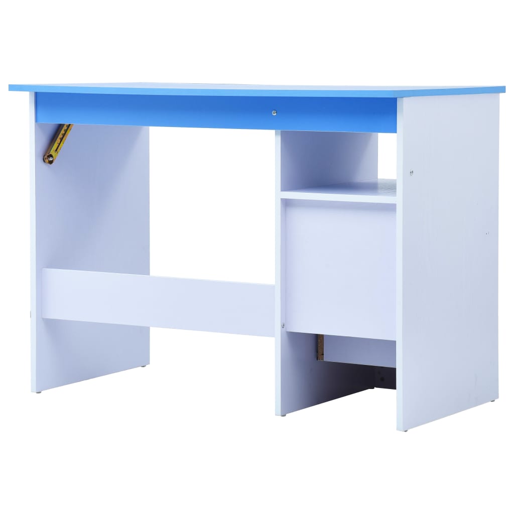 Children Drawing Study Desk Tiltable Blue and White - Newstart Furniture