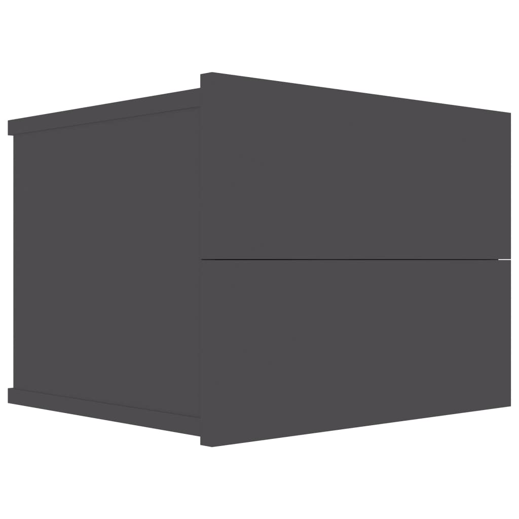 Bedside Cabinet Grey 40x30x30 cm Engineered Wood - Newstart Furniture