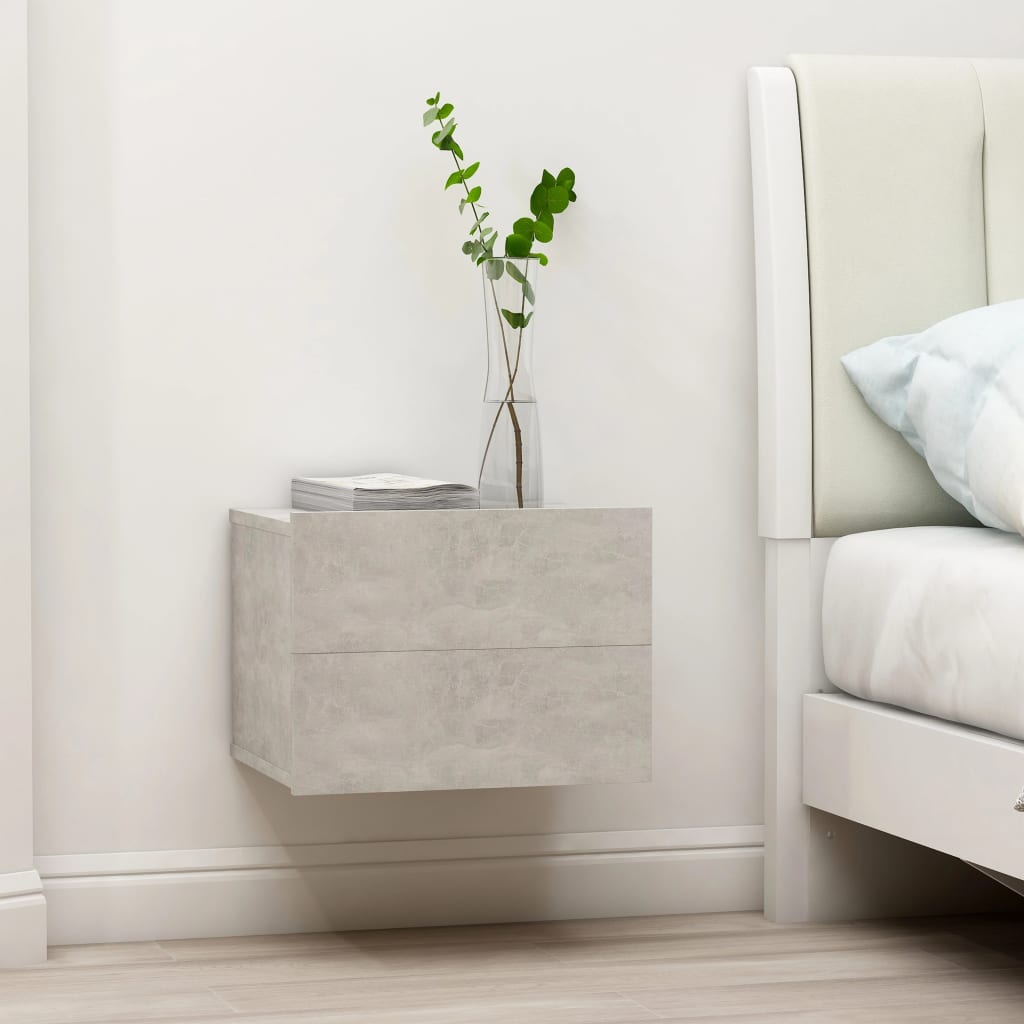 Bedside Cabinet Concrete Grey 40x30x30 cm Engineered Wood - Newstart Furniture