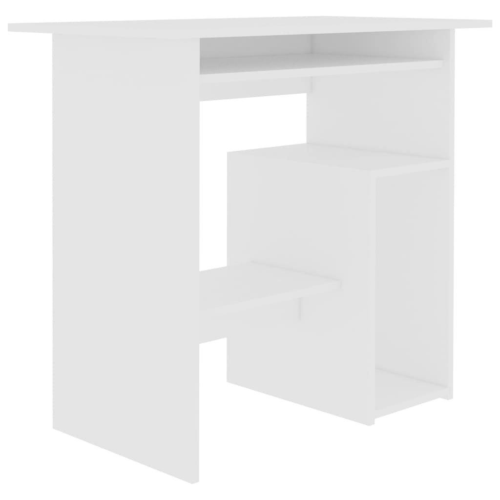 Desk White 80x45x74 cm Engineered Wood - Newstart Furniture