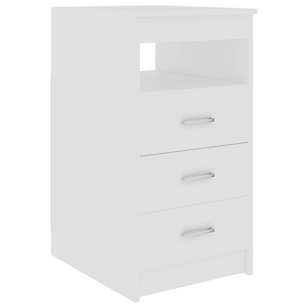 Drawer Cabinet White 40x50x76 cm Engineered Wood - Newstart Furniture
