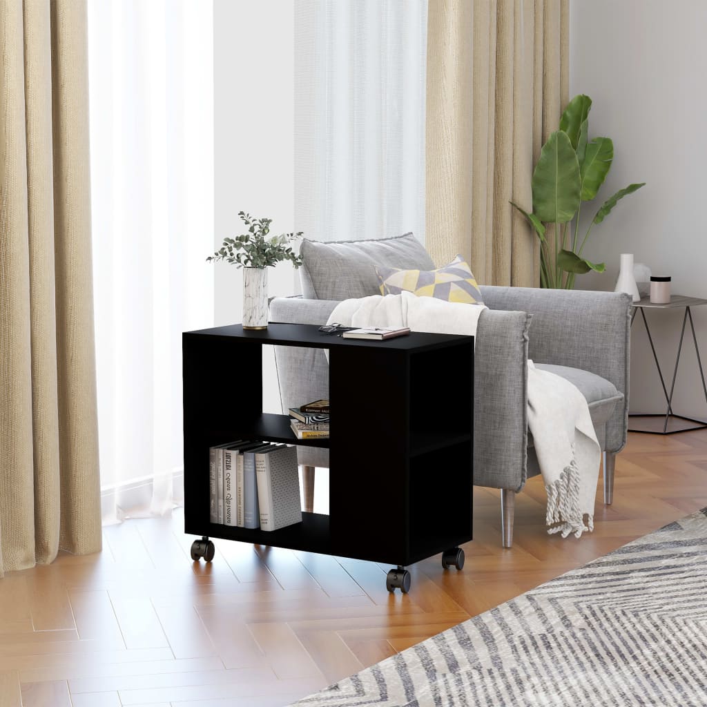 Side Table Black 70x35x55 cm Engineered Wood - Newstart Furniture