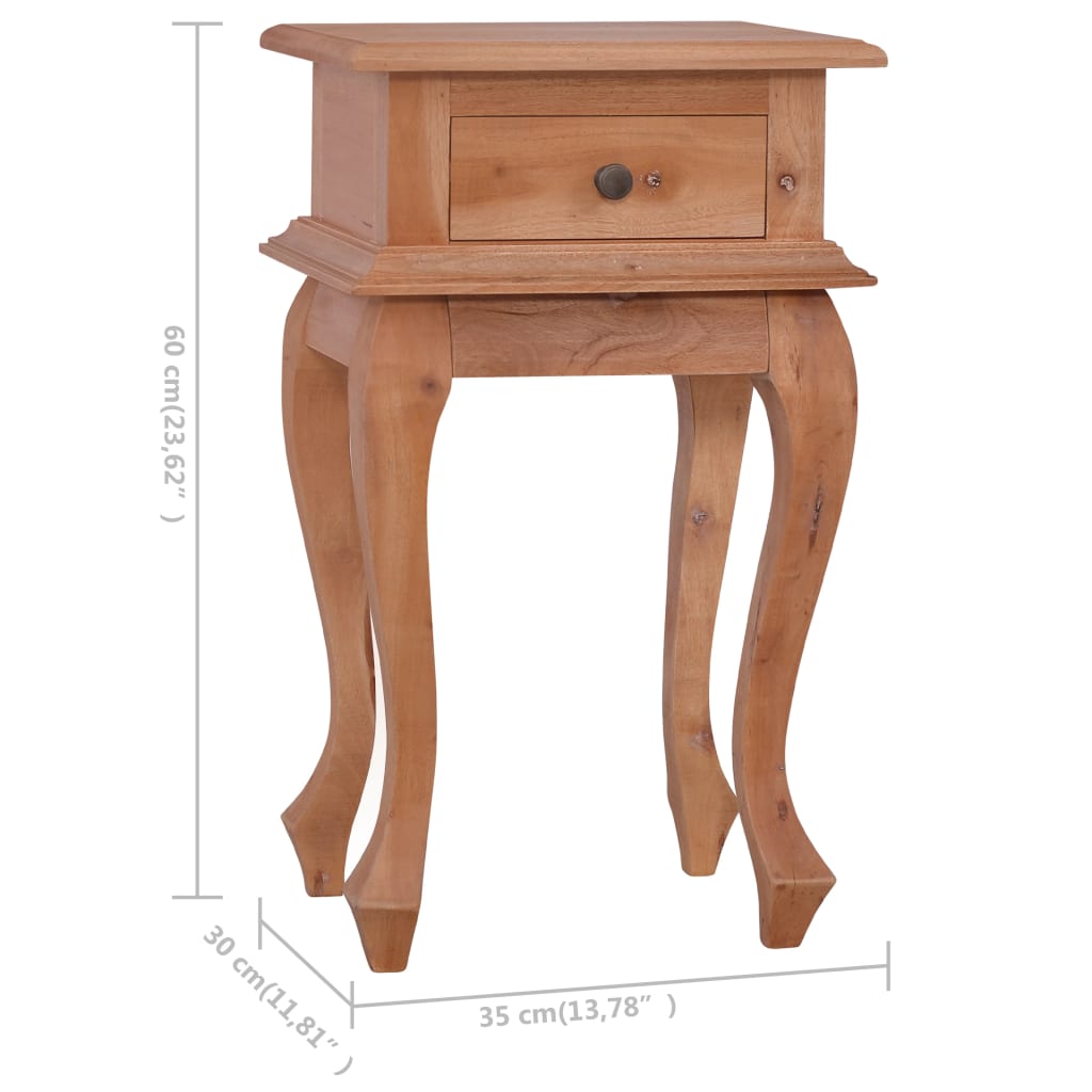 Bedside Table 35x30x60 cm Solid Mahogany Wood - Newstart Furniture