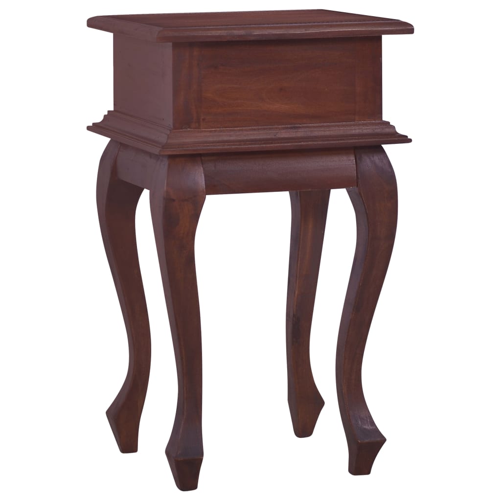 Bedside Table Classical Brown 35x30x60 cm Solid Mahogany Wood - Newstart Furniture