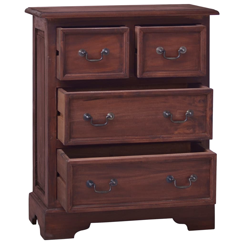 Chest of Drawers Classical Brown Solid Mahogany Wood - Newstart Furniture