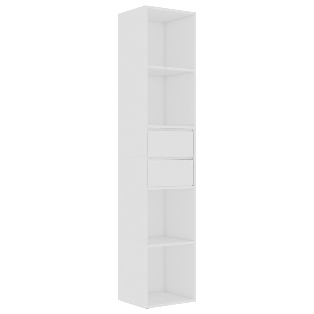 Book Cabinet White 36x30x171 cm Engineered Wood - Newstart Furniture