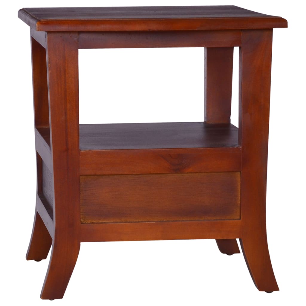 Bedside Cabinet Classical Brown Solid Mahogany Wood - Newstart Furniture