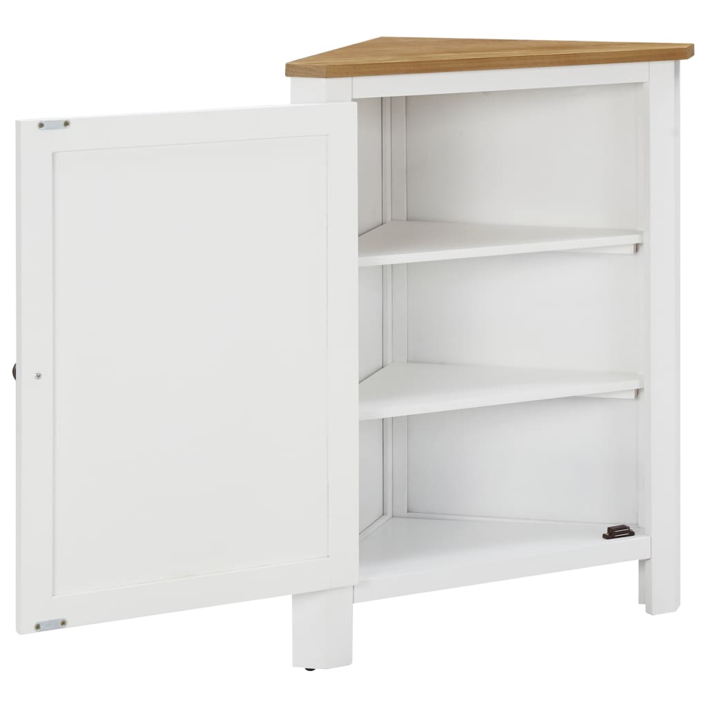 Corner Cabinet 59x45x80 cm Solid Oak Wood - Newstart Furniture