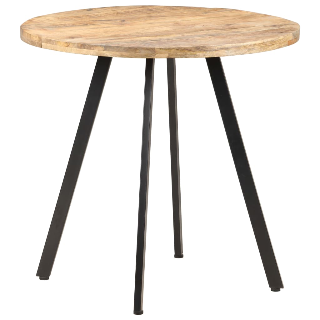 Dining Table 80 cm Rough Mango Wood - Newstart Furniture